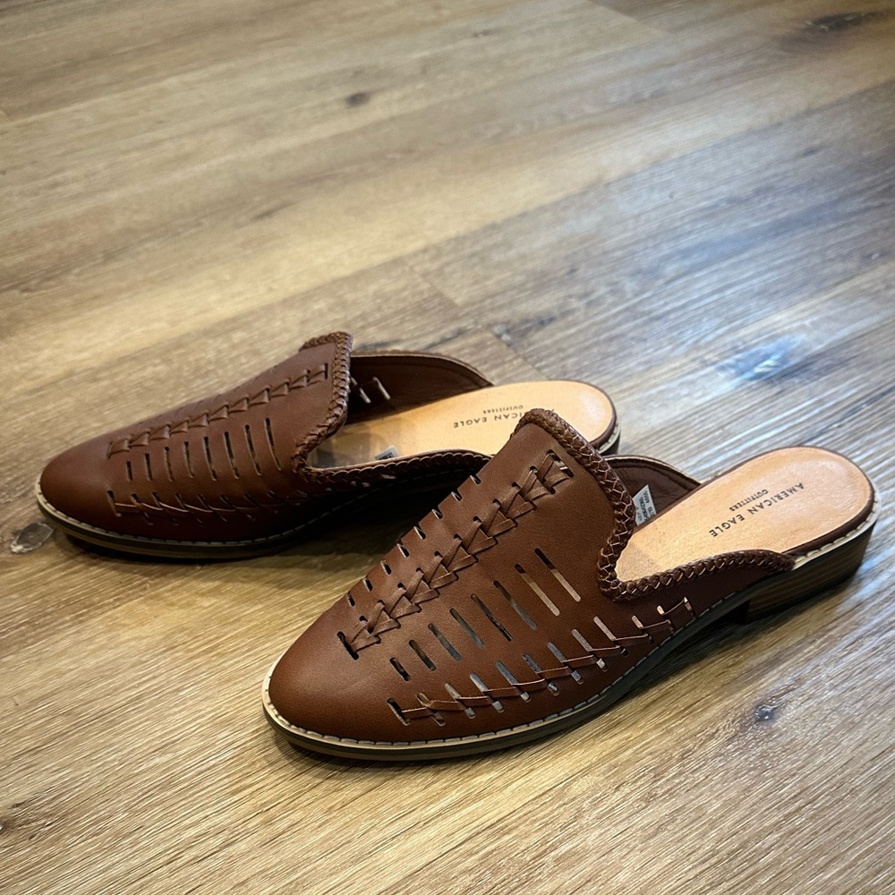 BRAND NEW American Eagle Faux Leather Mules